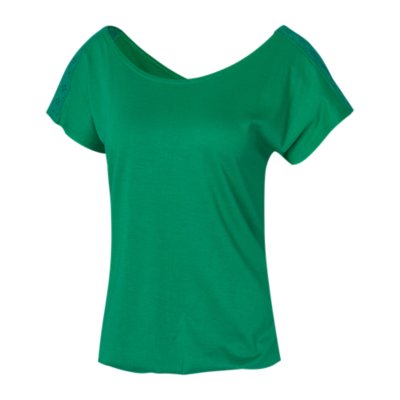Sheego Shirt Femme T-Shirt Vert Taille Grande Tailles Plissé Arrière 604
